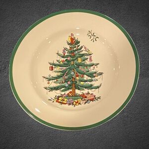 Spode 8” Santa Claus Christmas Tree Salad Plate Classic Traditional NEW
